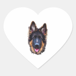 Welpenhund Herz-Aufkleber