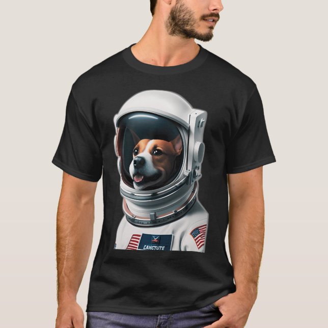 Welpenhund im Astronauten-Anzug T-Shirt (Vorderseite)
