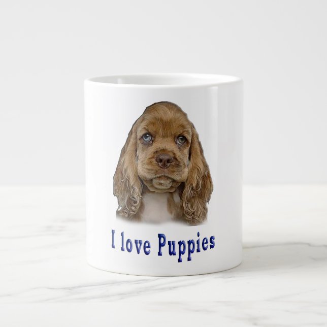 Welpenhund Jumbo-Tasse (Vorderseite)