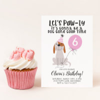 Welpenhund Pink Geburtstagsparty