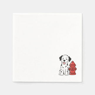Welpenhund und Feuerhydrant Cocktailservietten Serviette