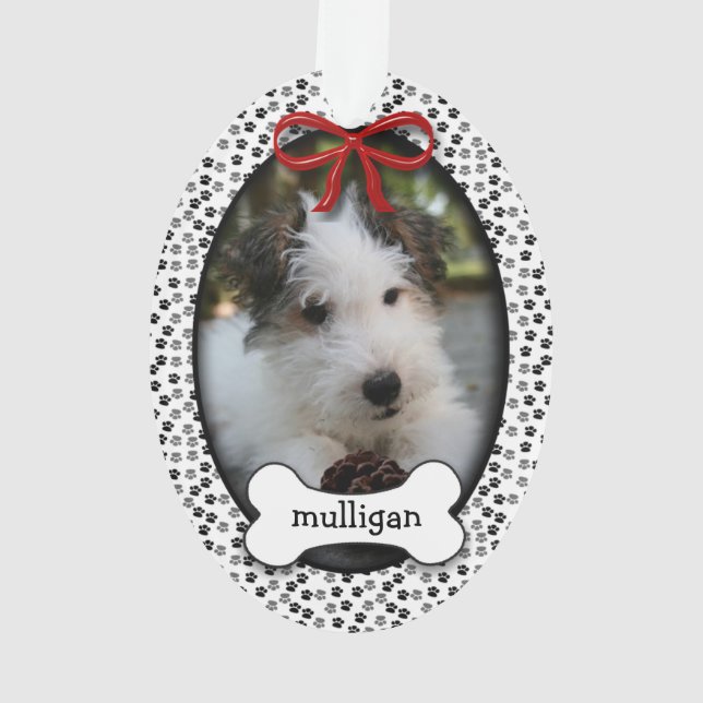 Welpenhund zu Weihnachten oder zum Gedenken Ornament (Rückseite)