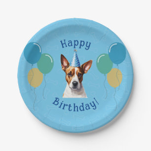 Welpenhund zum Geburtstag Pappteller