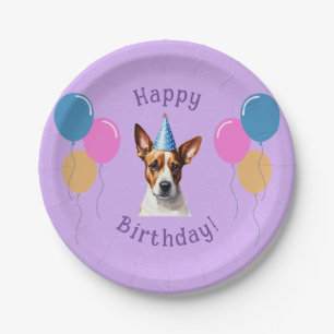 Welpenhund zum Geburtstag Pappteller