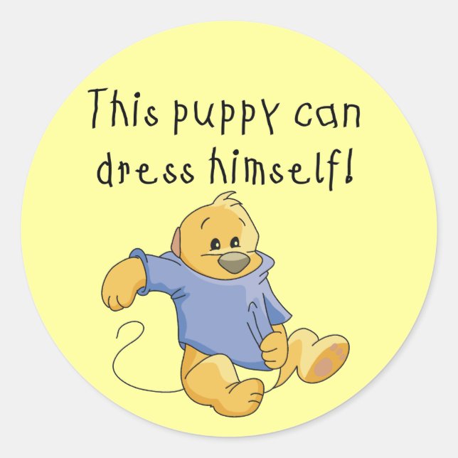 Welpenkleidung - Hemden und Geschenke Runder Aufkleber (Vorderseite)