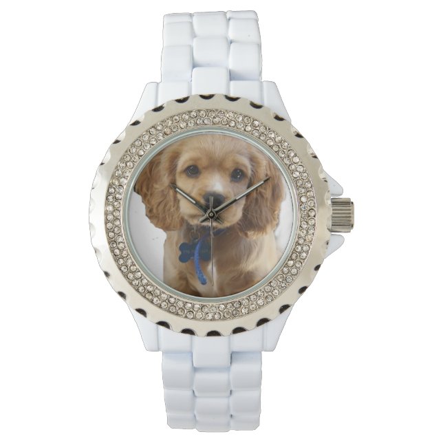 Welpenkunst Armbanduhr (Vorderseite)