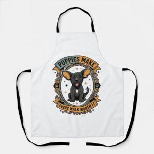 Welpenlauf-Shirt für Hunde-Liebhaber_1 Schürze