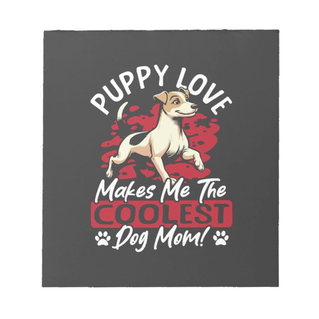 Welpenliebe die coolste Hundemutter! Meine Mutter  Notizblock (Vorderseite)