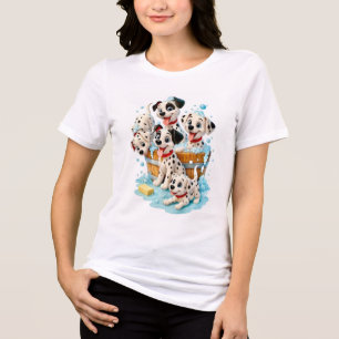 Welpenliebe Grafik Damen T-Shirt Tri-Blend Shirt