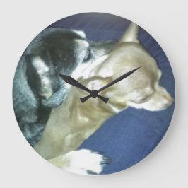 Welpenliebe-Wanduhr Große Wanduhr