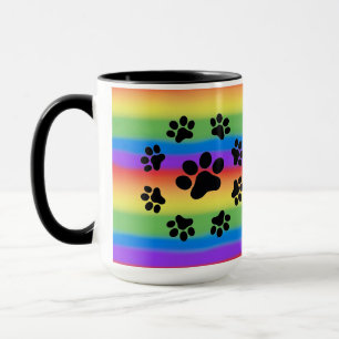 Welpenpaare auf einer Rainbow-Background-TASSE Tasse