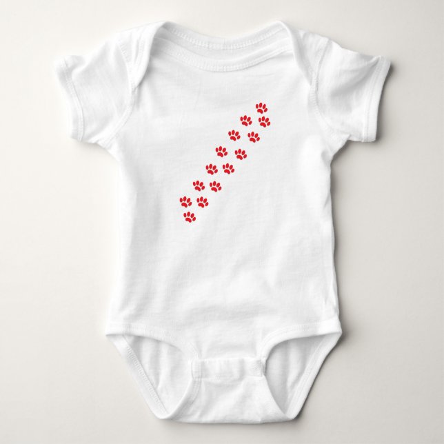 Welpenpfoten Baby Strampler (Vorderseite)