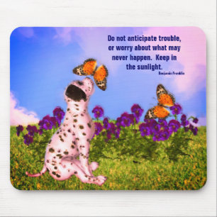 Welpenschmetterlinge-Attitude-Zitat Mousepad