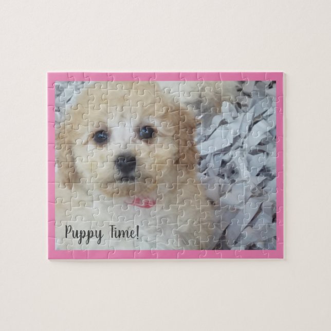 Welpenzeit in rosa puzzle (Horizontal)