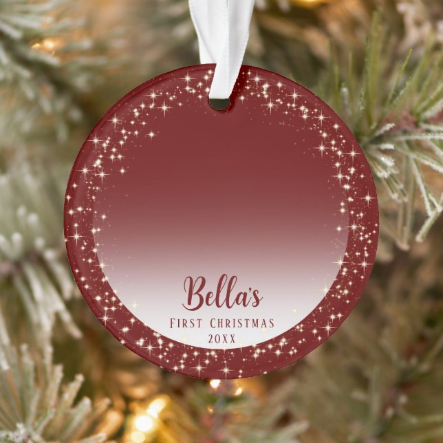 Welpe's First Christmas Red Ornament (Baum)