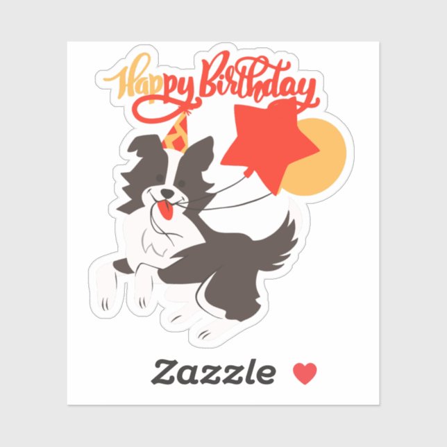 Welppy Birthday Aufkleber (Blatt)