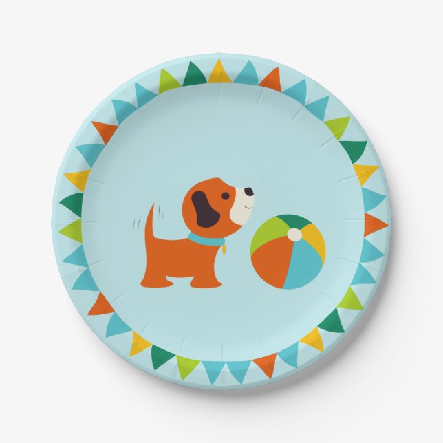 Welppy Birthday Paper Plate v2.0 Pappteller (Vorderseite)