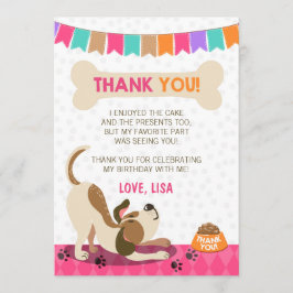 Welppy Birthday Paw ty Puppy Dankeschön Karte