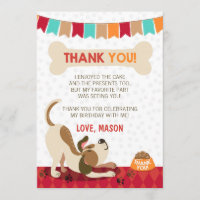 Welppy Birthday Paw ty Puppy Dankeschön Karte