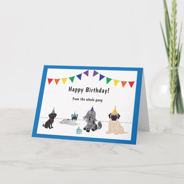 Welppy Gang Birthday Card Karte (Vorderseite)