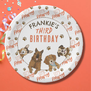 Welppy Paw ty Birthday Party Pappteller