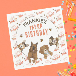 Welppy Paw ty Birthday Party Serviette