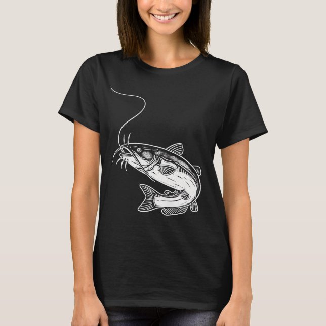 Wels an der Angel T-Shirt (Vorderseite)