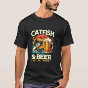 Wels & Bier Deshalb bin ich hier Angel Liebhaber  T-Shirt
