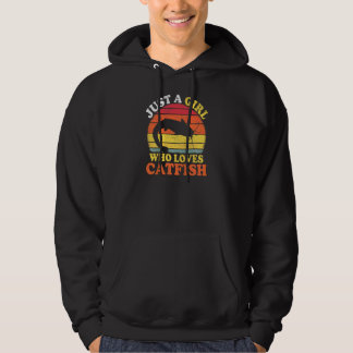 Wels Fisch Vintage Nur Ein Mädchen Das Wels Liebt Hoodie