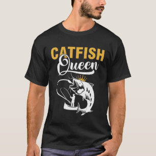 Wels Königin  Angeln Katzenwels Mädchen Frauen T-Shirt