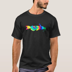 Wels Tie Dye Vintage Welsangler Fischer Fische T-Shirt