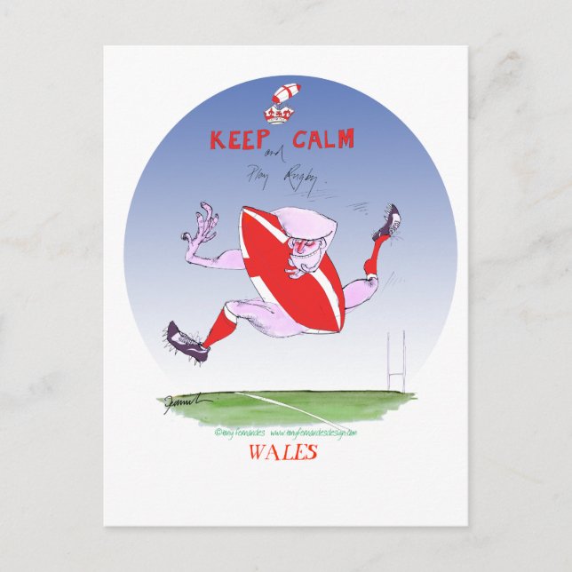 welse Rugby, tony fernandes Postkarte (Vorderseite)