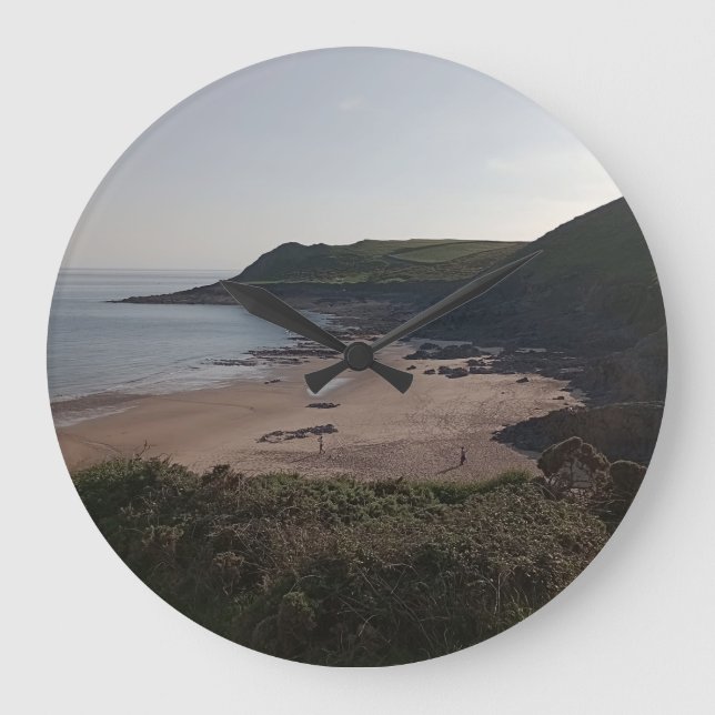 Welsh Beach 2023 Große Wanduhr (Vorderseite)