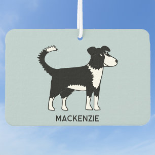 Welsh Border Collie Dog Personalisierter Name Autolufterfrischer