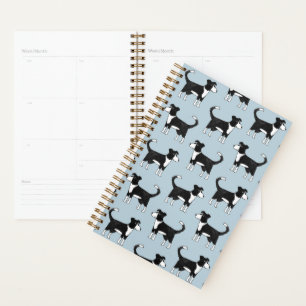 Welsh Border Collie Sheepdog Niedlicher Musterplan Planer
