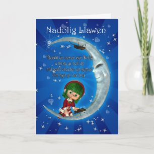 Welsh Christmas Card Nadolig Llawen Humour Feiertagskarte
