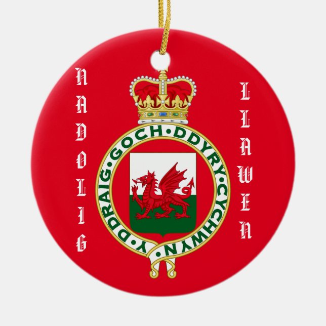 Welsh Christmas Ornament (Vorne)