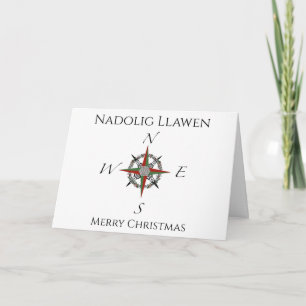 Welsh Compass Rose Weihnachten Karte