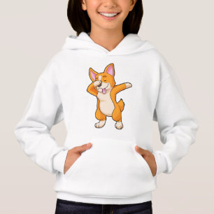 Welsh Corgi auf Hip Hop Dance Dab Hoodie