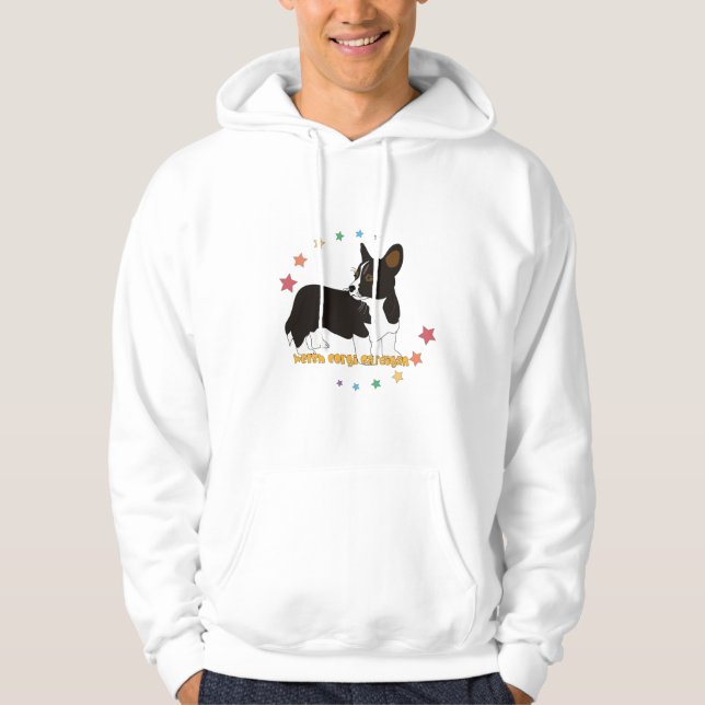 Welsh Corgi Cardigan Hoodie (Vorderseite)