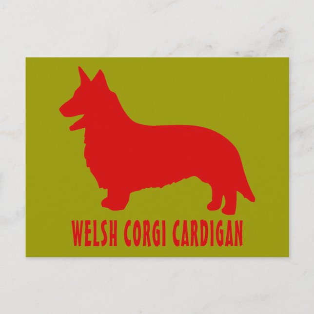 Welsh Corgi Cardigan Postkarte (Vorderseite)