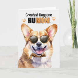 Welsh Corgi Dog Bester HuMOM Muttertag Feiertagskarte