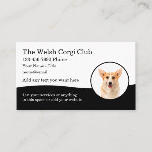 Welsh Corgi Dog Breed Theme Business Cards Visitenkarte