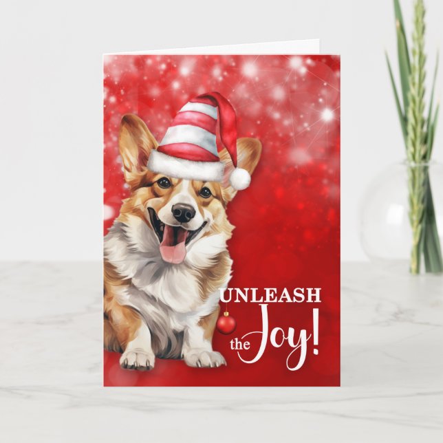 Welsh Corgi Dog entleash die Freude Weihnachten (Vorderseite)