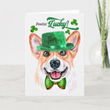 Welsh Corgi Dog Feelin' Lucky St Patrick's Day