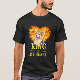 Welsh Corgi Dog King of My Heart Art Einzigartige  T-Shirt