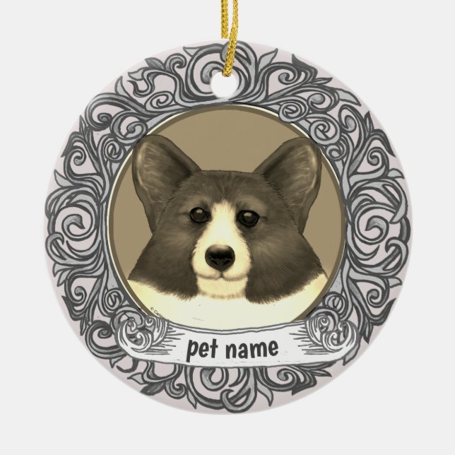 Welsh Corgi Dog Love Memory Ornament (Vorne)