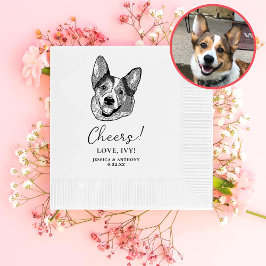 Welsh Corgi Dog Personalisiert Cheers Napkins Serviette