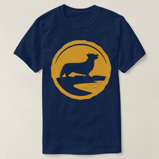 Welsh Corgi Dog Retro1577 T-Shirt (Design vorne)