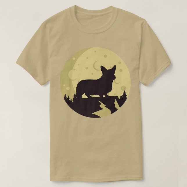 Welsh Corgi Dog Retro Premium T - Shirt Copy Co (Design vorne)